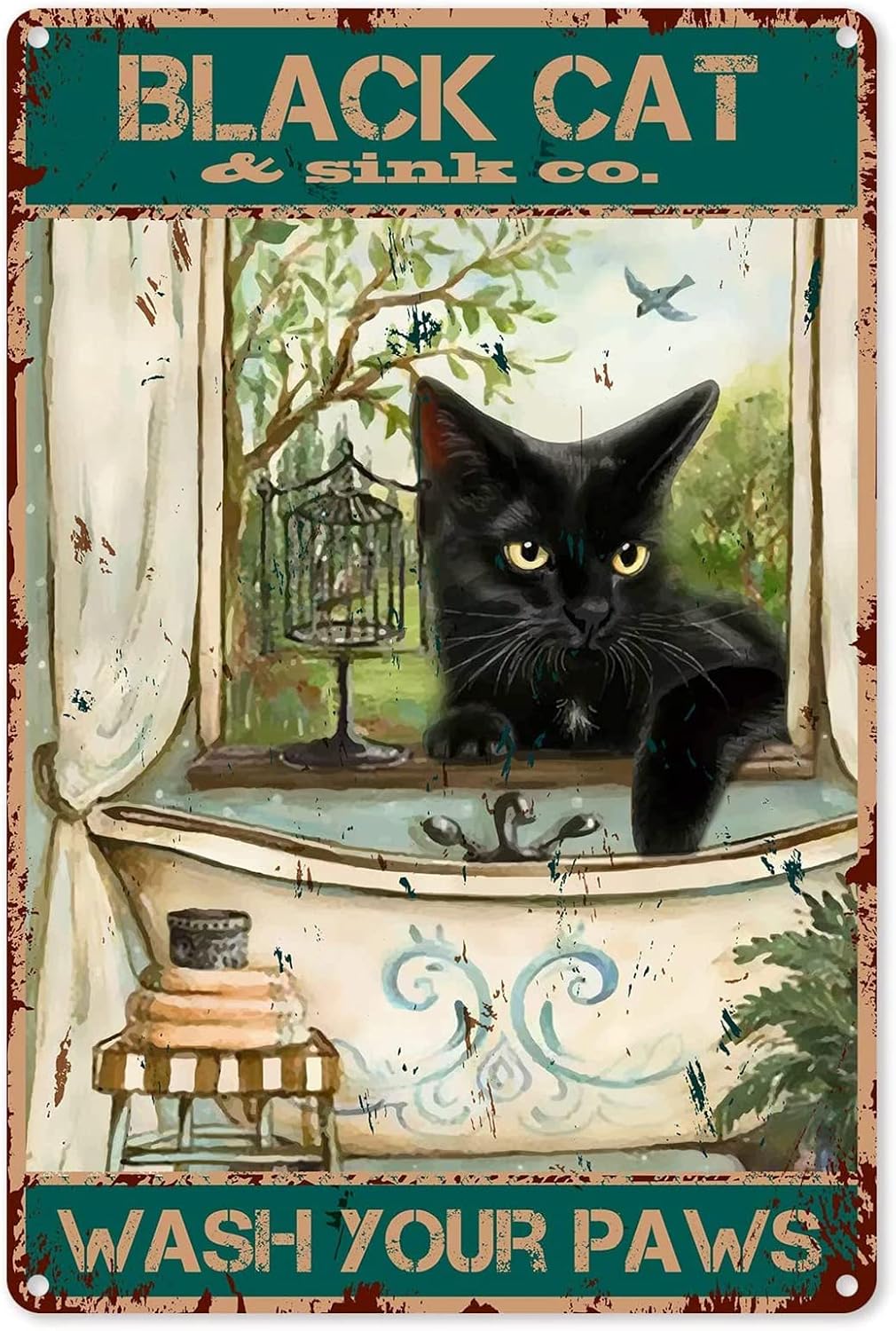 Home Bar And Coffee - Funny Bathroom Wall Decor Vintage Black