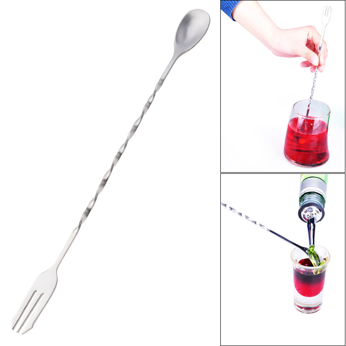 Twisted Spoon Mixing Fork 304  - огляд і ціна Bar Spoon Twisted