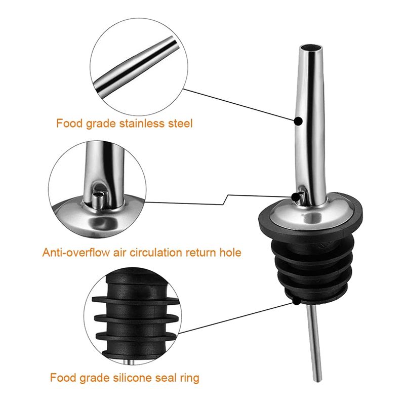 60Pc Stainless Steel Pourers,S - огляд і ціна Speed Pourer Cap