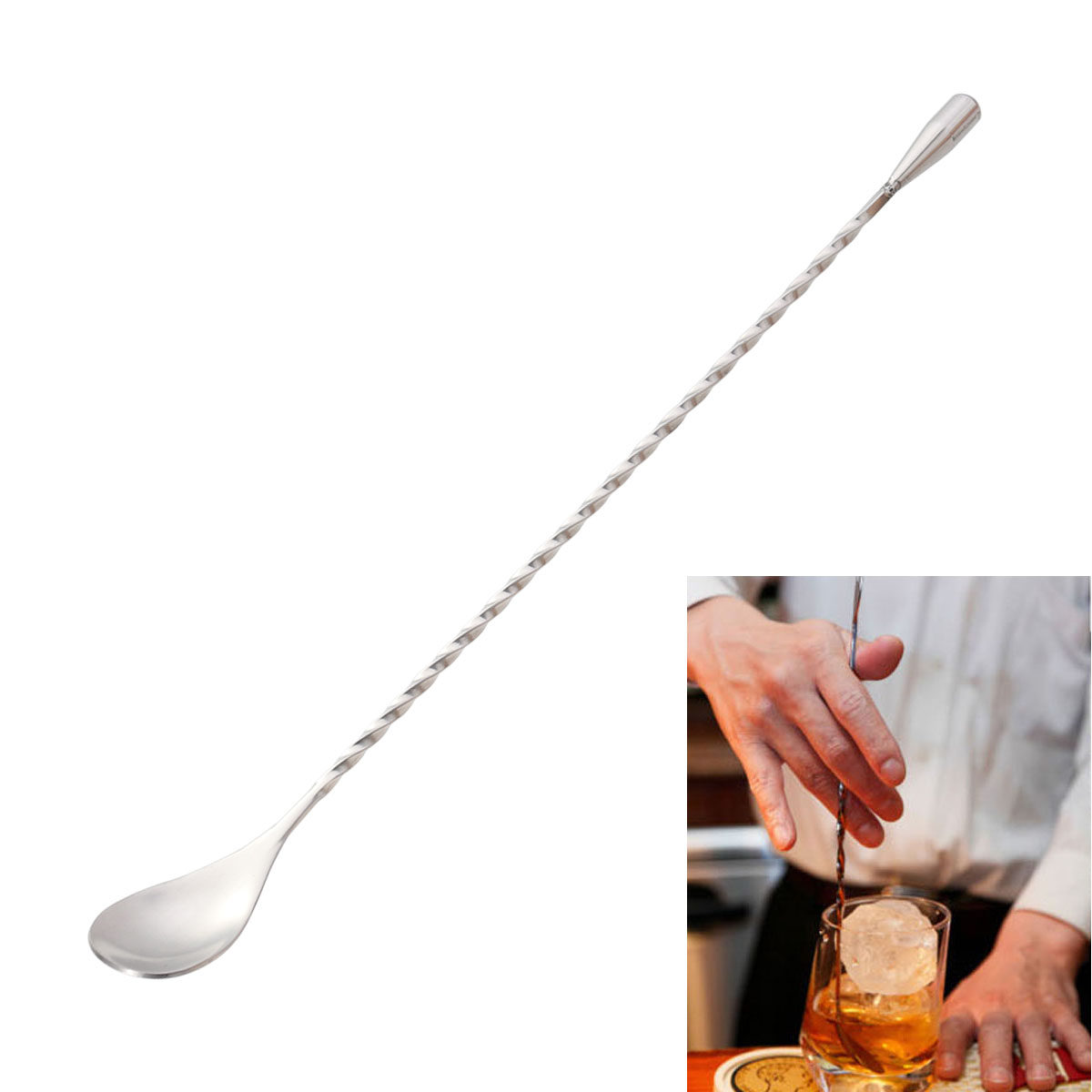 Stainless Steel 304 Cocktail B - огляд і ціна Bar Spoon Twisted