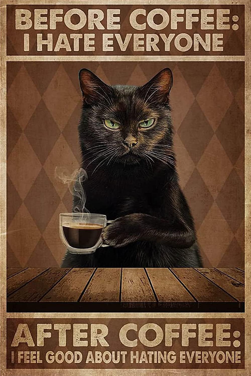 Vintage Tin Signs Cat Before C - огляд і ціна Home Bar And Coffee